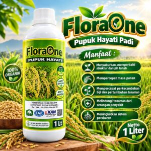 FLORAONE Fungisida HAYATI padi, Pupuk Hayati Padi Berkualitas