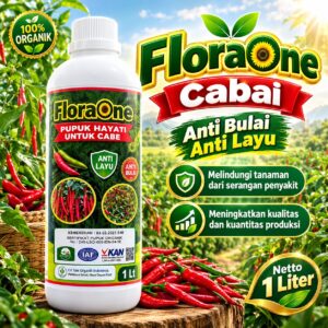 Floraone Fungisida Trichoderma Cair, Pupuk hayati untuk Cabe rawit terkena Patek