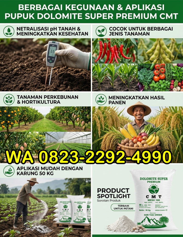 PROMO AMBYAR!!! TELP! 0823-2292-4990, AGEN Dolomit untuk tanaman sayuran Tanjung Jabung Barat, DISTRIBUTOR Pupuk dolomit untuk pertanian modern Kota Jambi
