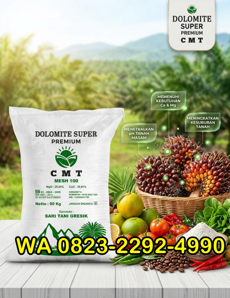 TERPERCAYA!!! TELP! 0823-2292-4990, JUAL pupuk dolomit terbaik untuk tanah asam Lamandau, AGEN pupuk dolomit untuk tanaman buah tahunan Sukamara