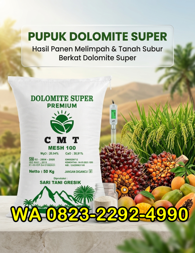 TERBAIK!!! TELP! 0823-2292-4990, PABRIK pupuk dolomit untuk kebun buah Pulang Pisau, JUAL pupuk dolomit terbaik untuk tanah asam Lamandau