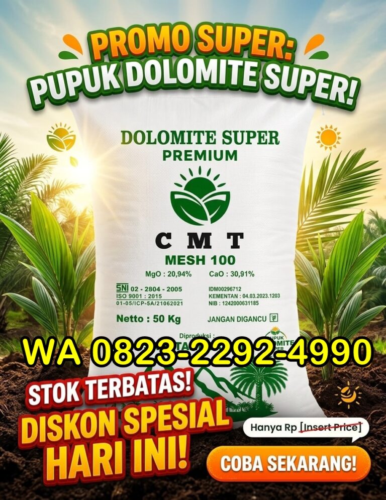 TERBAIK!!! TELP! 0823-2292-4990, PENYEDIA Pupuk dolomit untuk pisang Kerinci, PABRIK Dolomit untuk menaikkan pH tanah Batanghari
