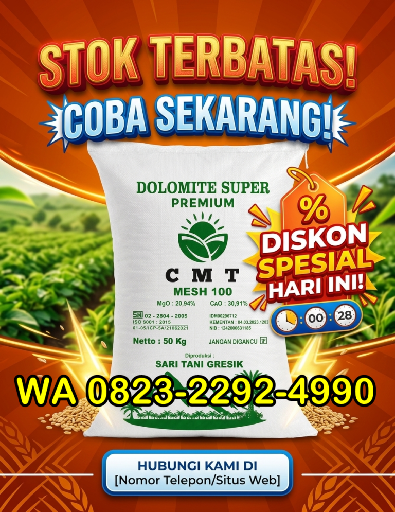 TERBAIK!!! TELP! 0823-2292-4990, PENYEDIA Dolomit untuk meningkatkan kesuburan tanah Kerinci, PABRIK Pupuk dolomit untuk akar tanaman Batanghari