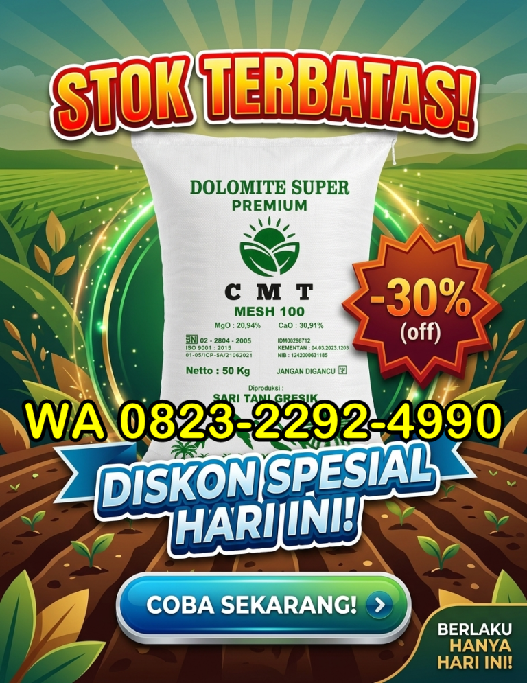 ALAMI!!! TELP! 0823-2292-4990, TOKO Pupuk dolomit untuk lada Tebo, SUPPLIER Pupuk dolomit untuk tebu Sarolangun