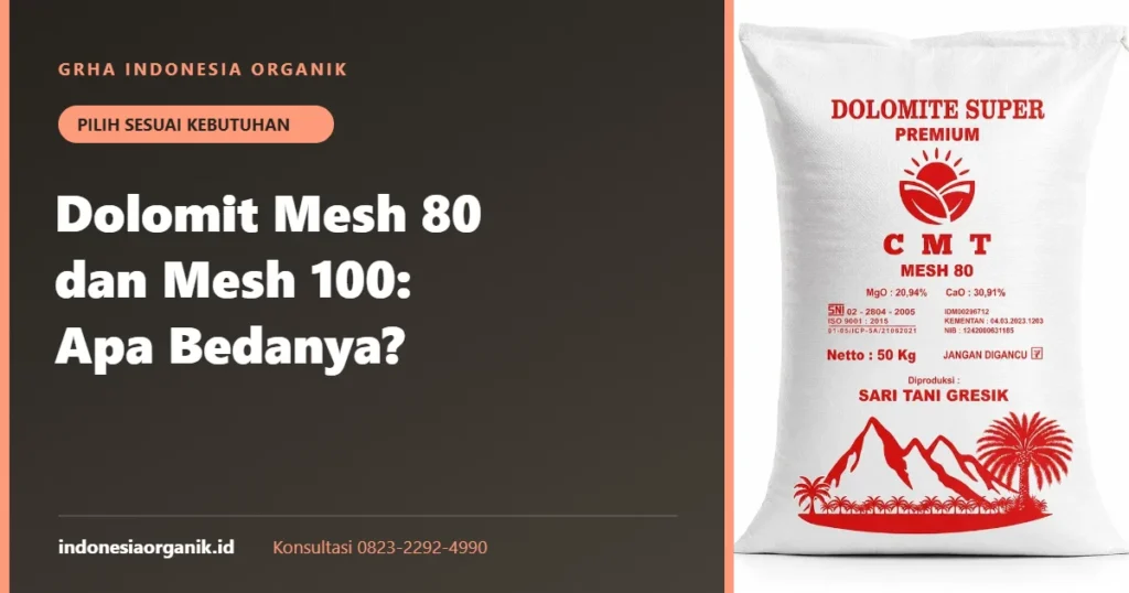 Dolomit mesh 80 dan mesh 100