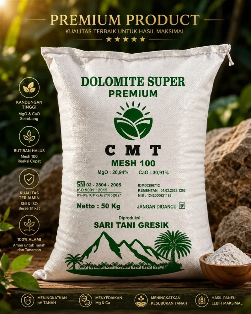 Karung Dolomite Super Premium CMT Mesh 100 50 kg