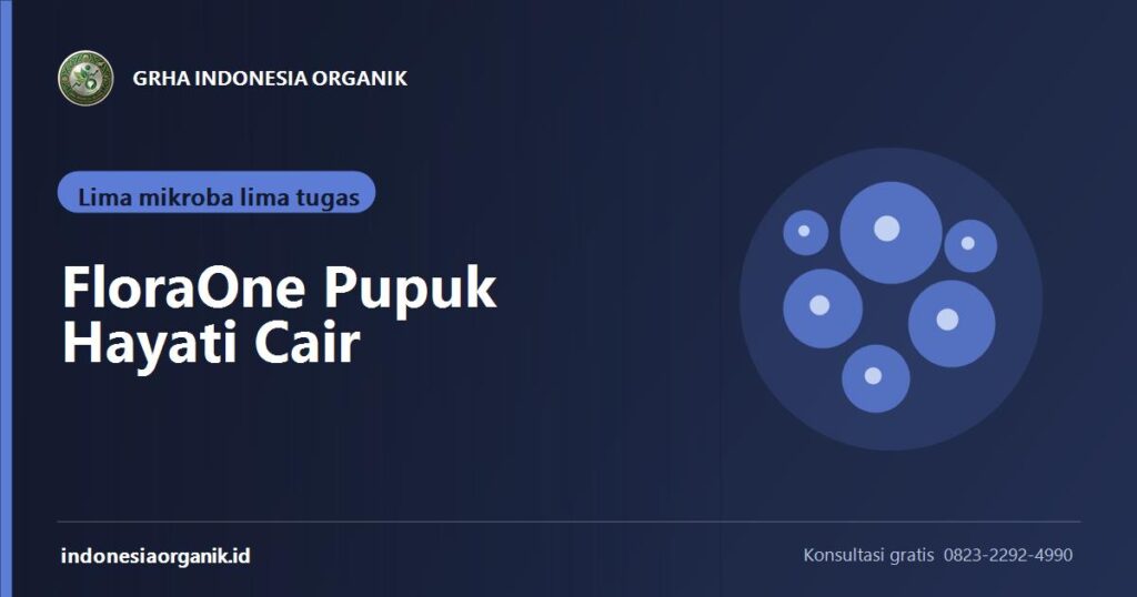 Banner artikel lima mikroba dalam FloraOne Pupuk Hayati Cair dari Grha Indonesia Organik