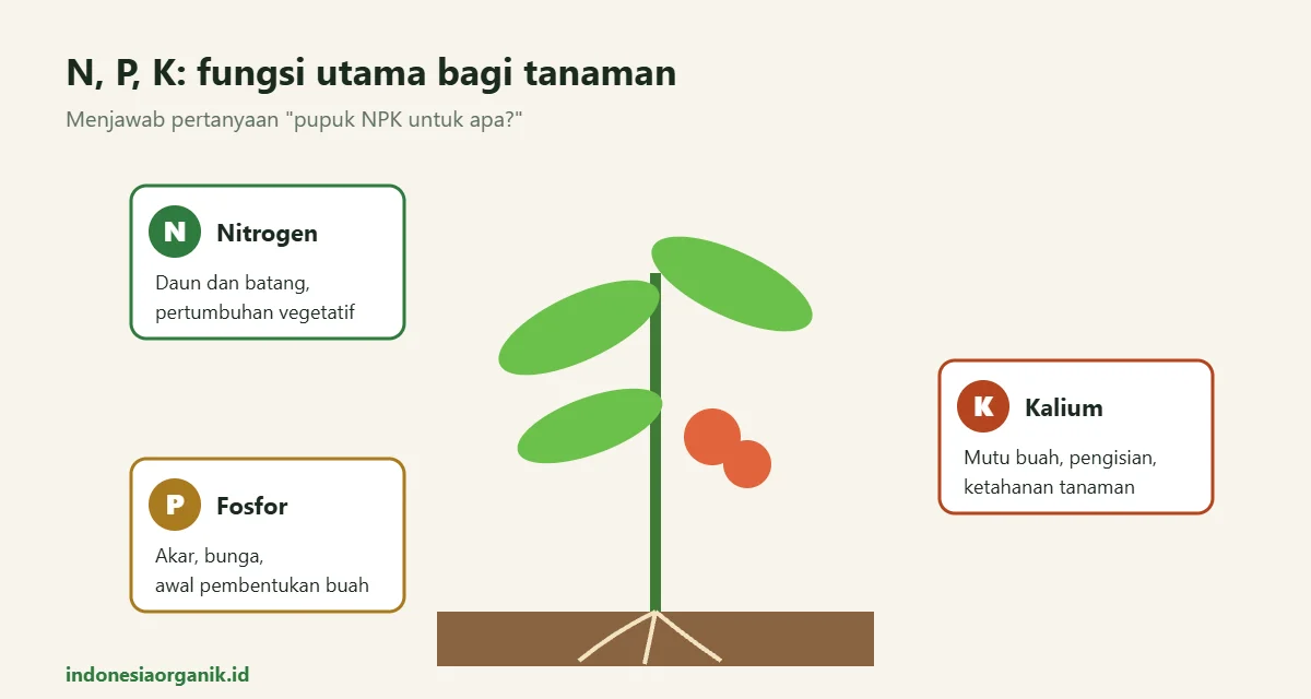 Fungsi nitrogen, fosfor dan kalium pada tanaman