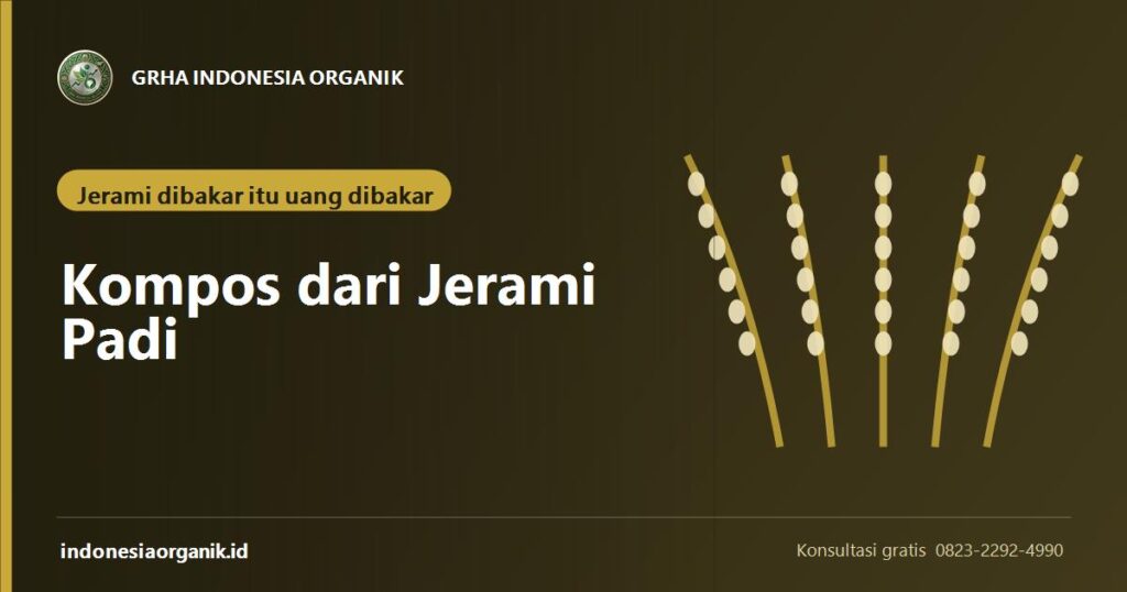 Banner artikel kompos dari jerami padi