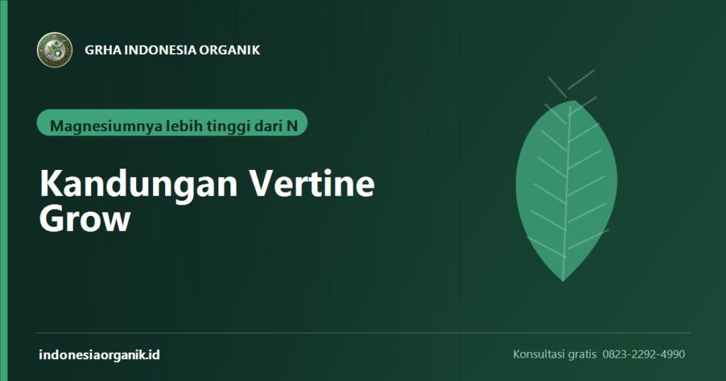 Banner artikel kandungan Vertine Grow dan peran magnesium dari Grha Indonesia Organik